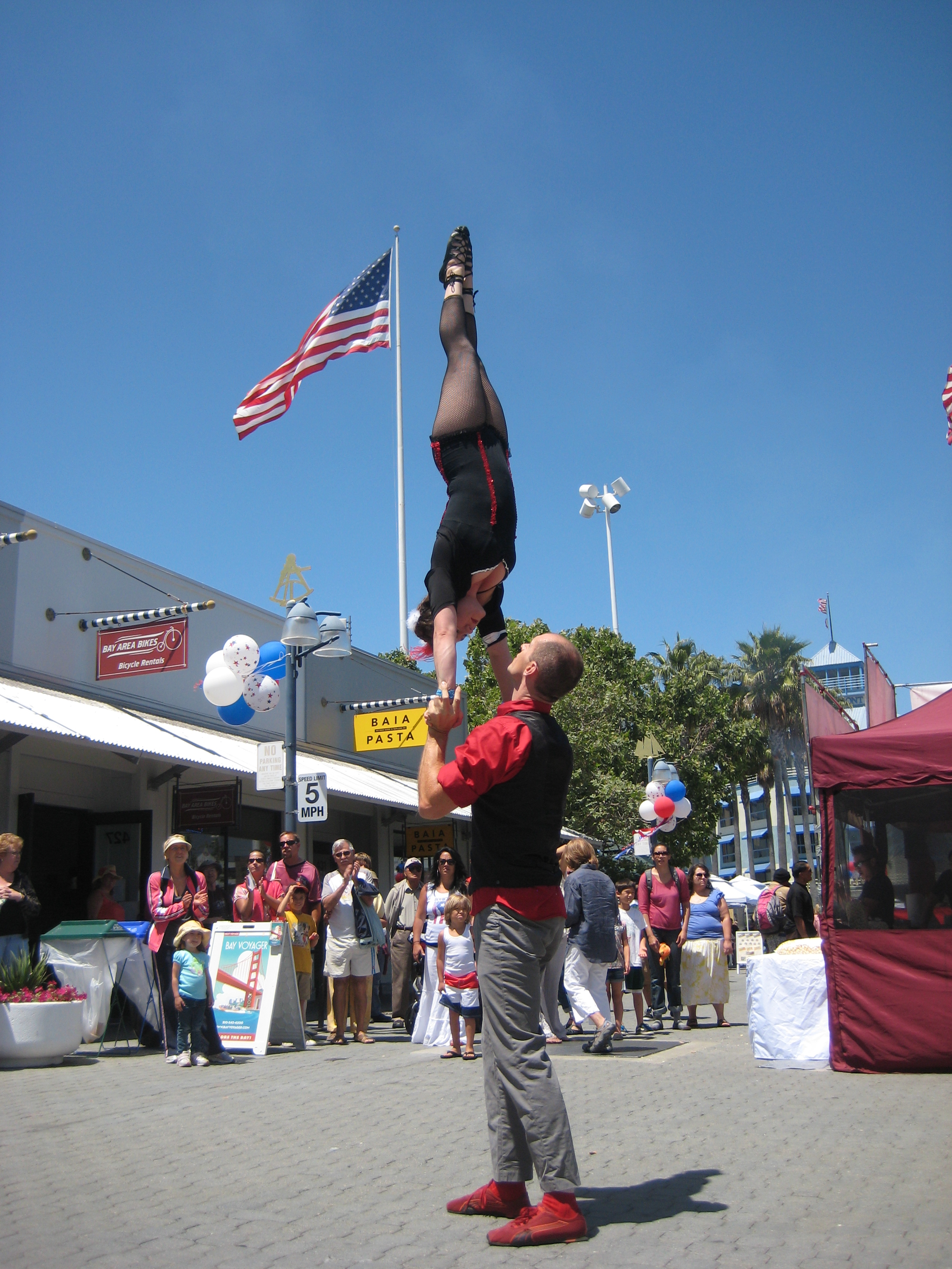 Acrobats at Fourth of July at JLS